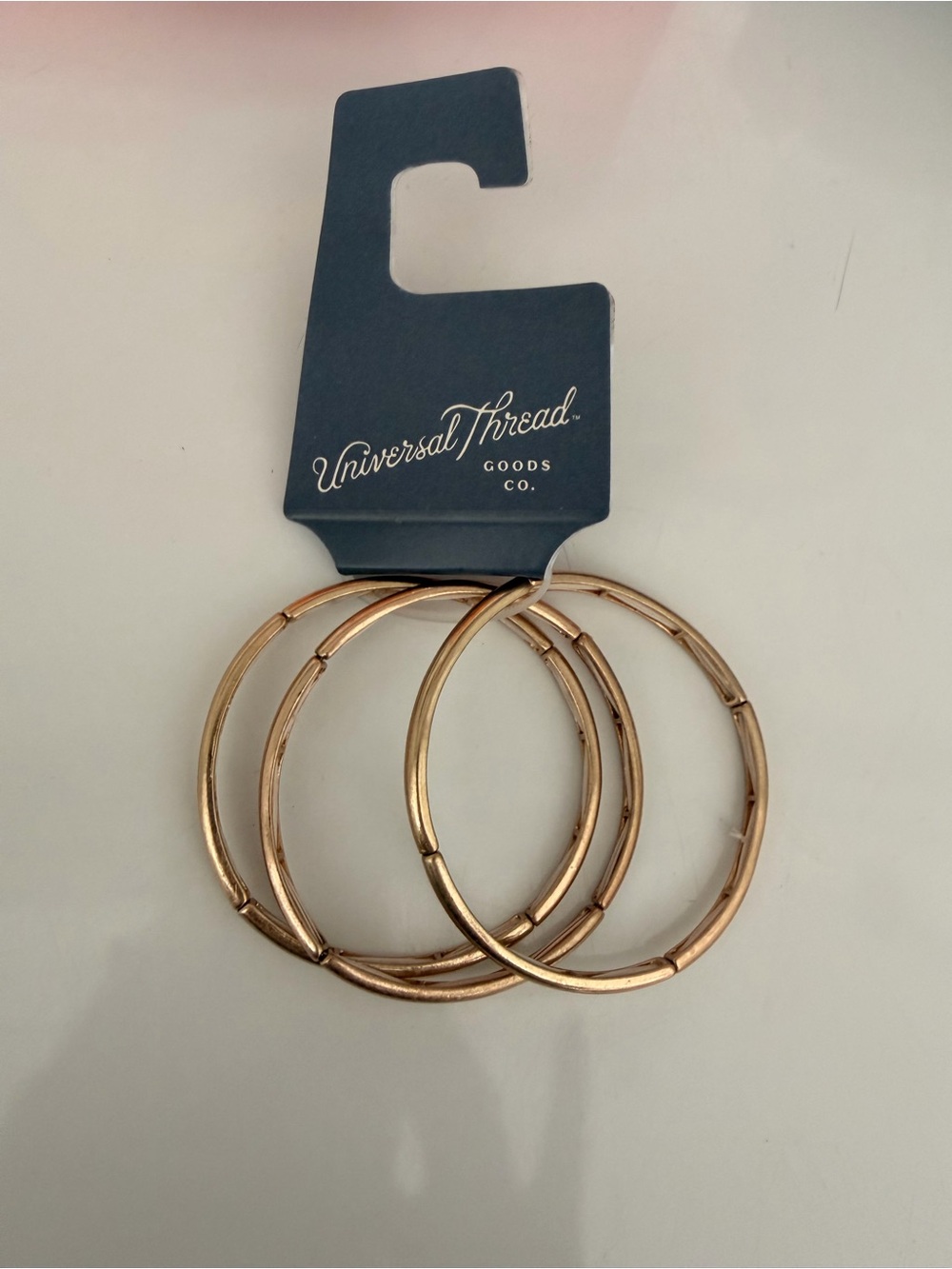Universal Thread Rose Gold Hoop Earrings - 3 Pack